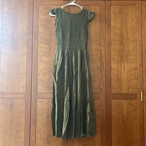 ZESICA Summer Dress - Olive Green